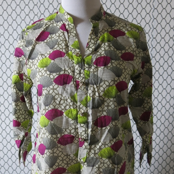 Sapphire Multi Colour Print 3/4 Sleeve Tunic Dress - Size Small - Picture 3 of 6